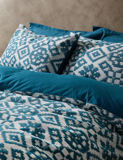 M&S X Fired Earth Pure Cotton Kimyou Jacquard Bedding Set