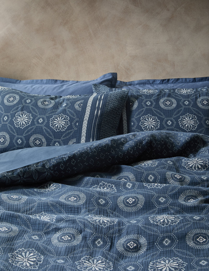 M&S X Fired Earth Kouya Jacquard bedding set, imported from the UK