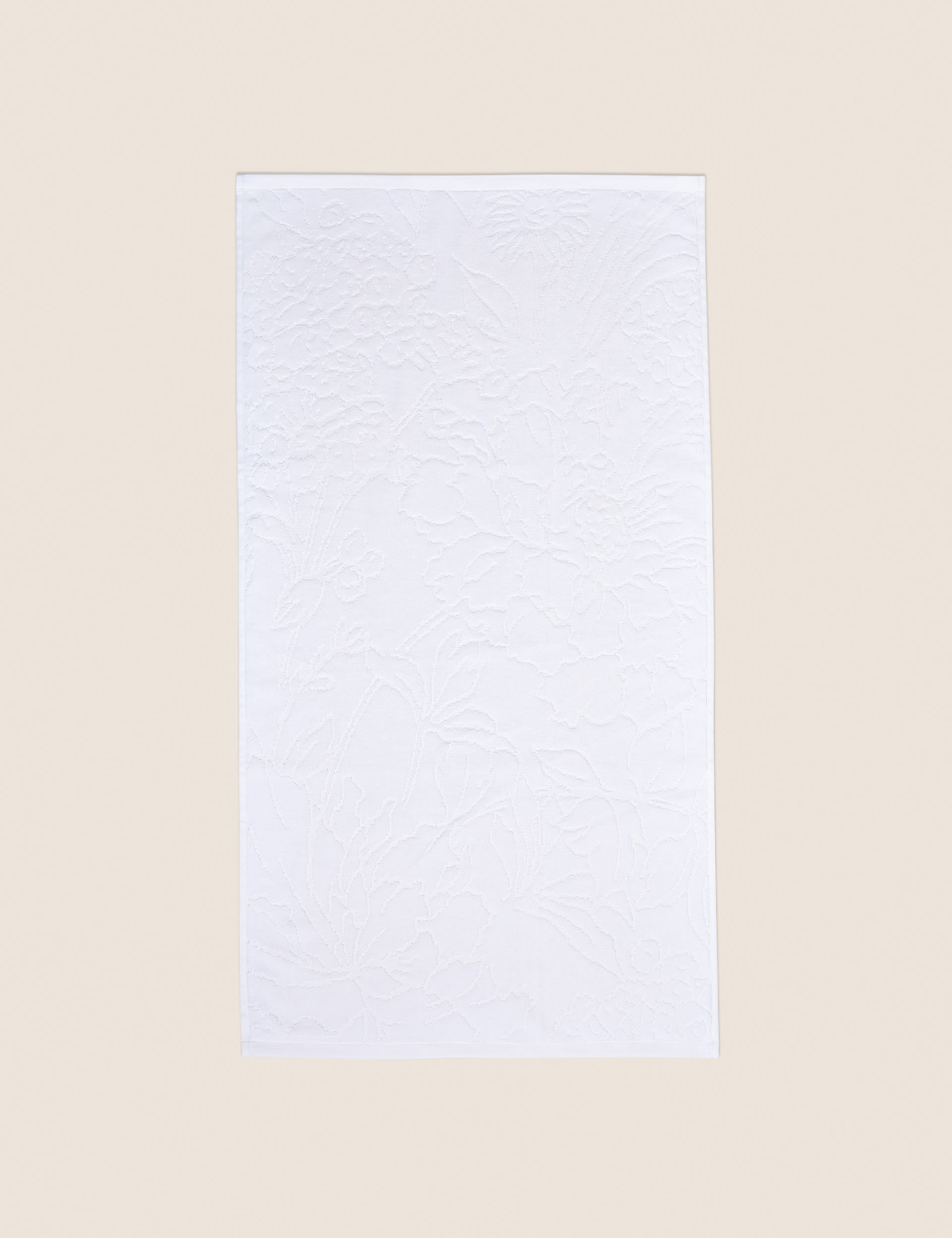Pure cotton linear floral bath towel, imported from the UK