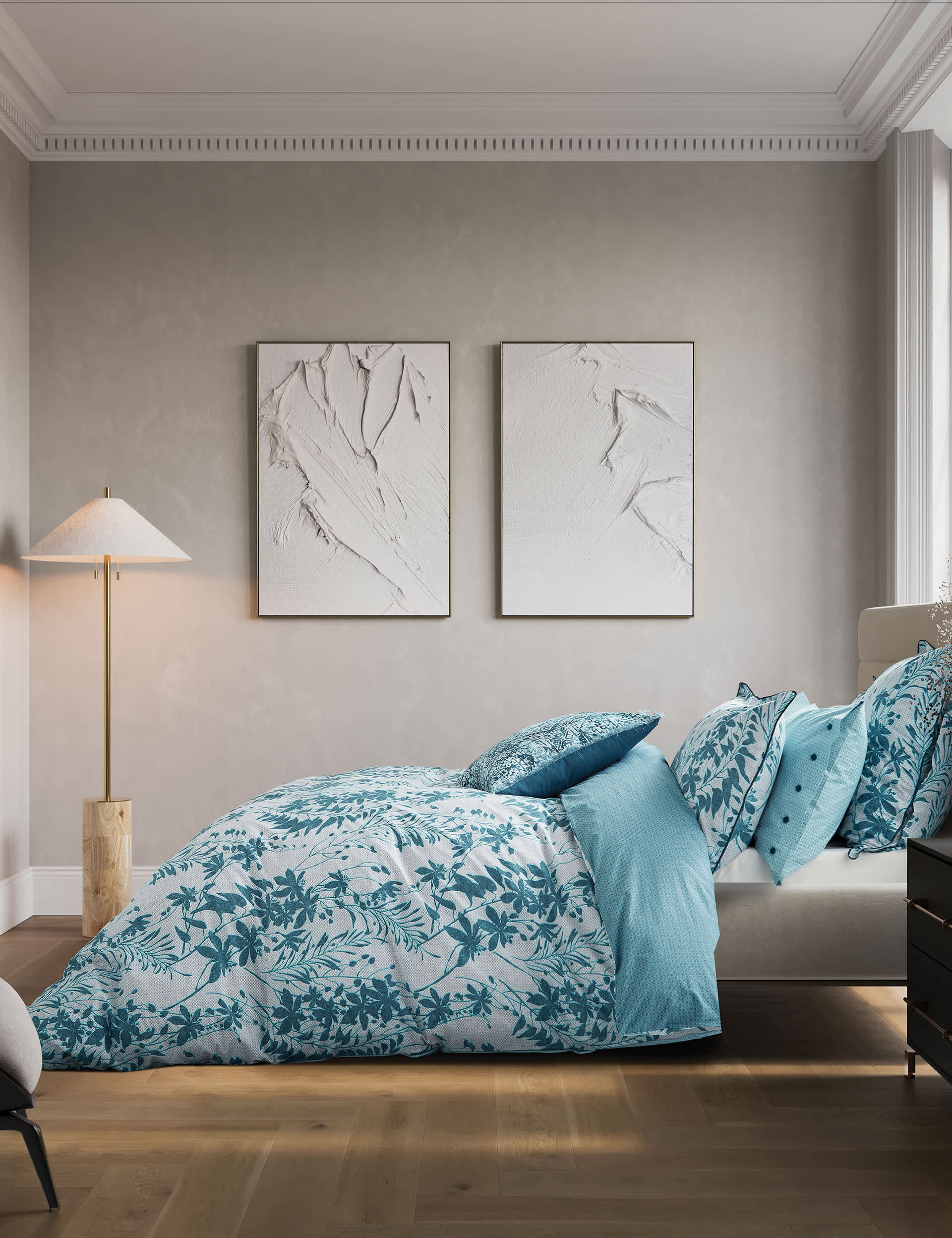 Bedeck of Belfast Pure Cotton Mieko Bedding Set, imported from the UK