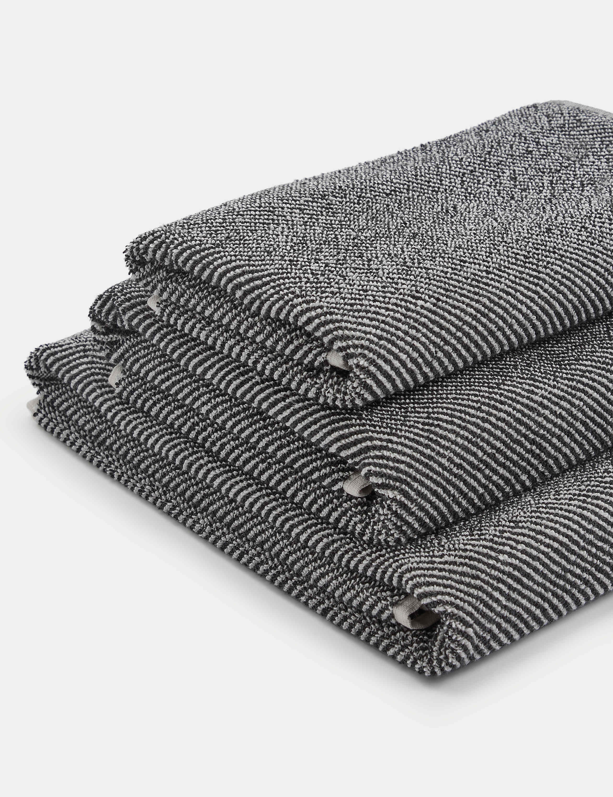 Pure cotton narrow striped bath towel, imported from the UK