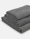 Pure cotton narrow striped bath towel, imported from the UK