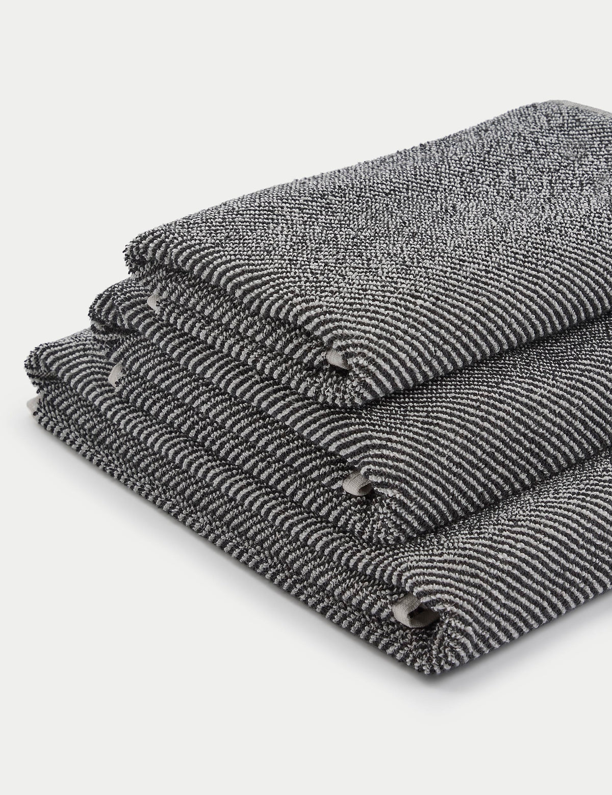 Pure cotton narrow striped bath towel, imported from the UK