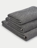 Pure cotton narrow striped bath towel, imported from the UK