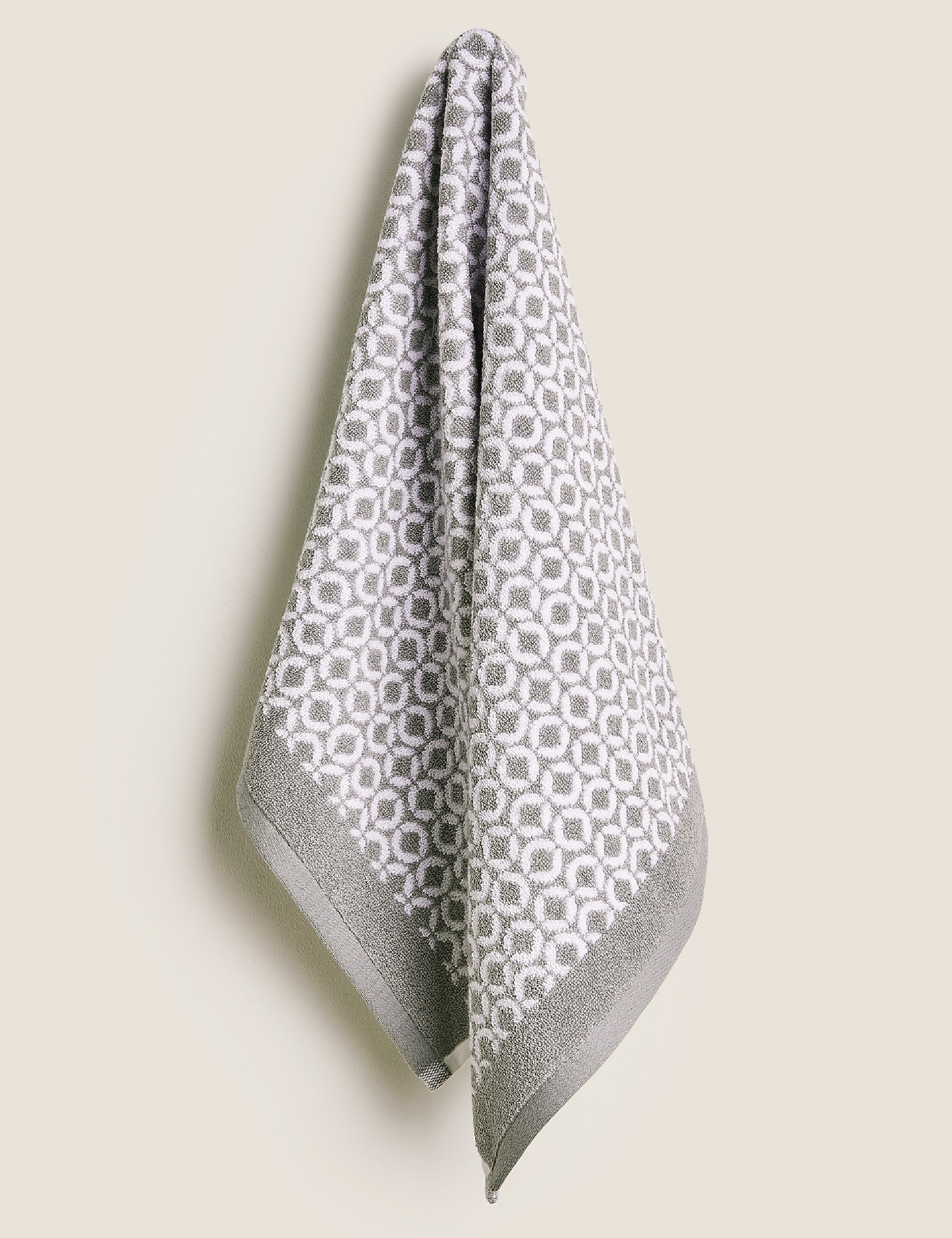 Pure cotton Repeat Links bath towel, imported from the UK