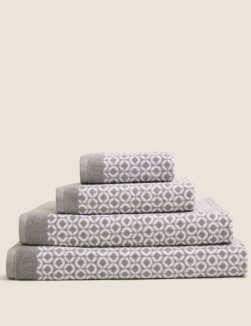 Pure cotton repeat links bath towel, imported from the UK