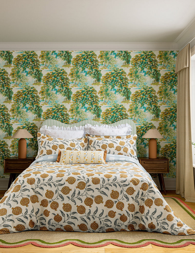 Pure cotton sateen Anaar bedding set, imported from the UK