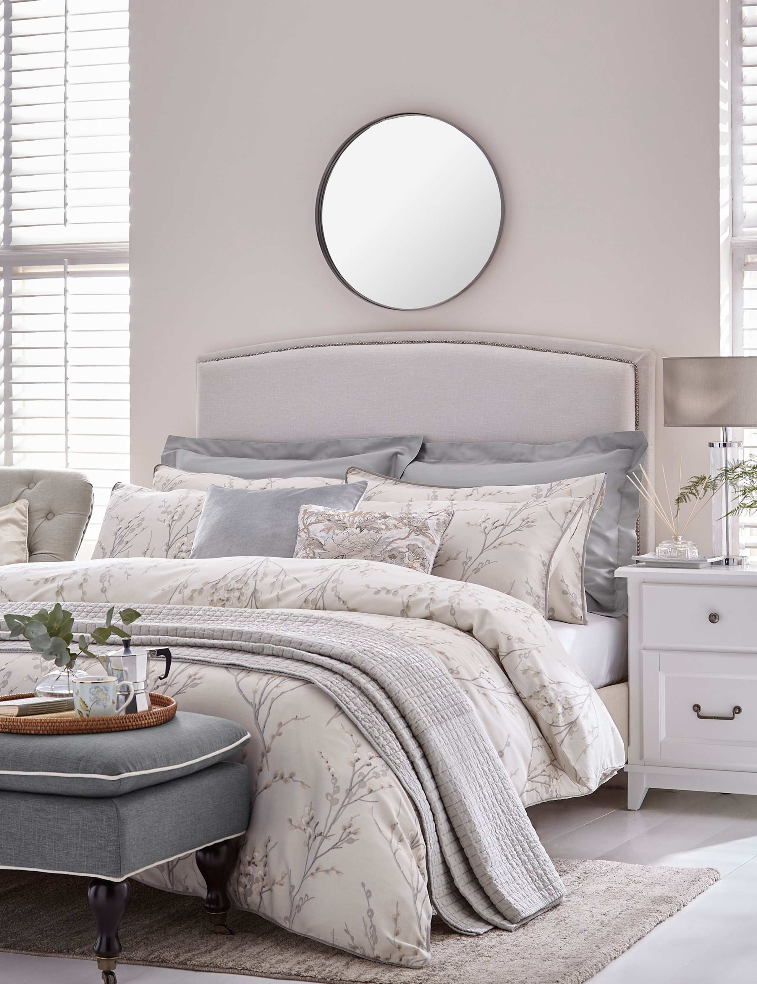 Laura Ashley pure cotton sateen pussy willow bedding set, imported from the UK