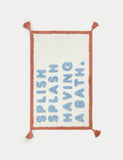 Pure cotton splish splash tassel bath mat 50x80cm, imported from the UK