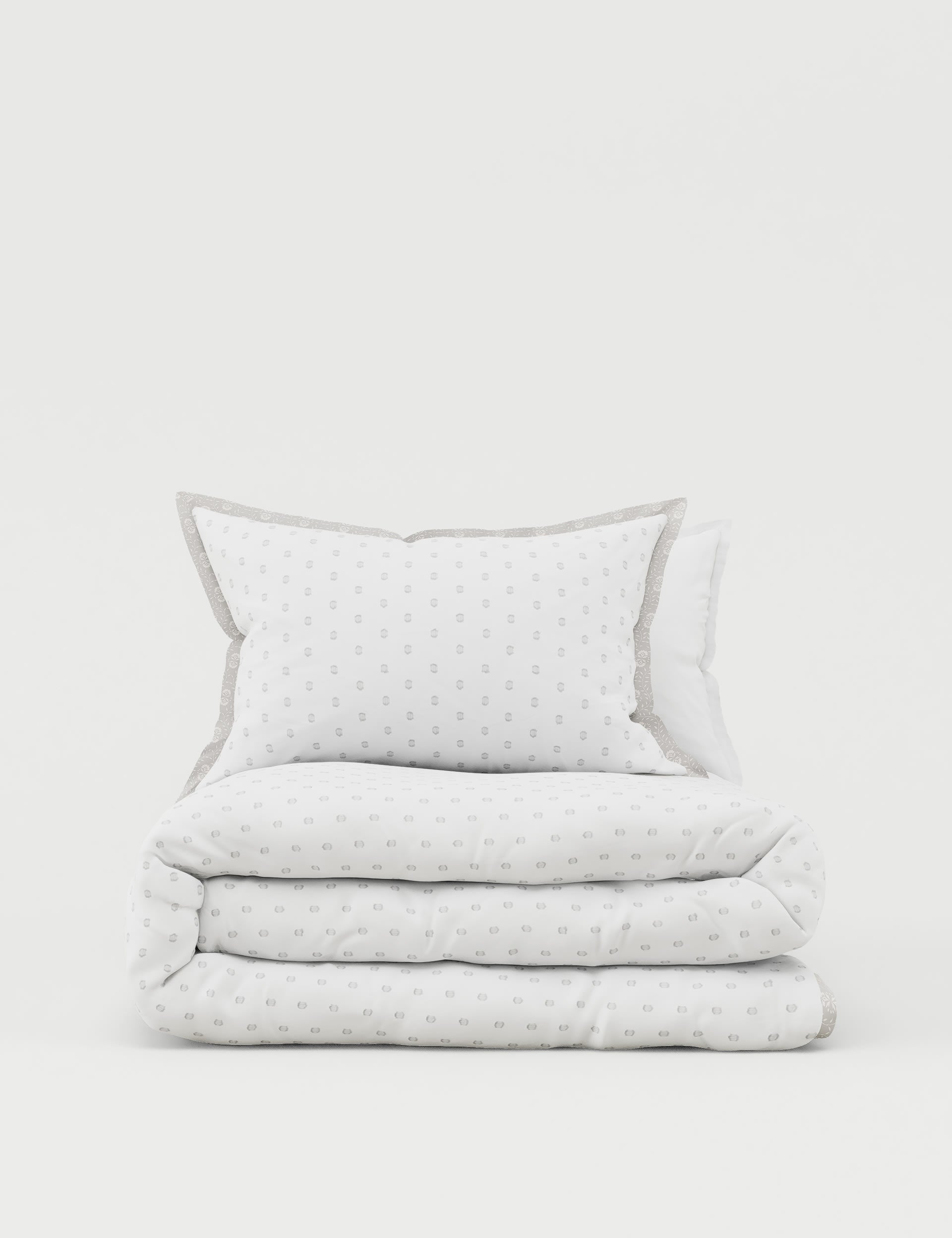 Pure cotton spotty jacquard bedding set, imported from the UK