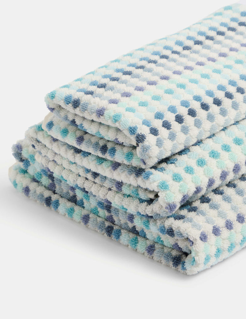 Pure Cotton Spotty Striped Bath Towel, imported from the UK