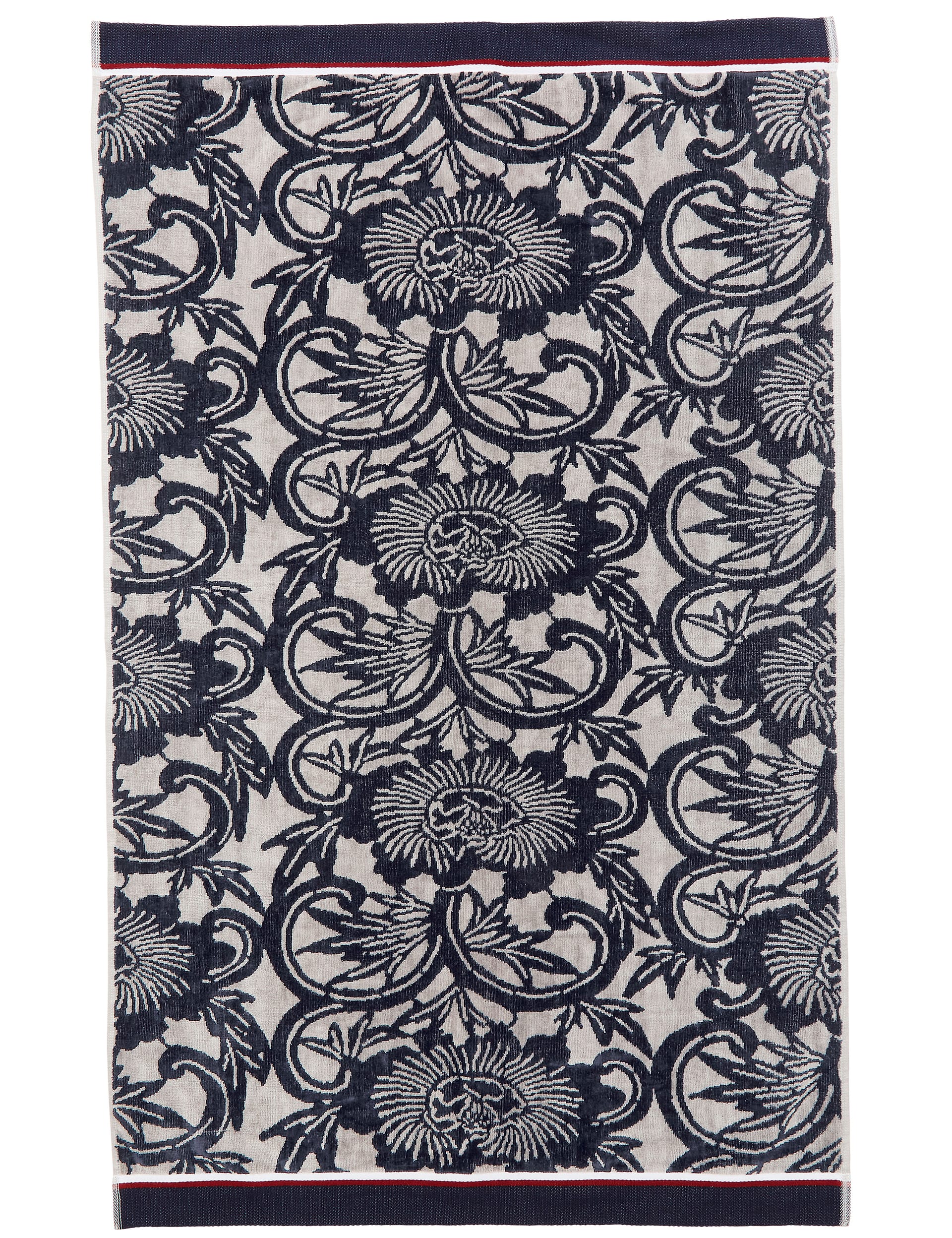 Bedeck of Belfast Pure Cotton Stafford Towel with floral pattern, imported from the UK