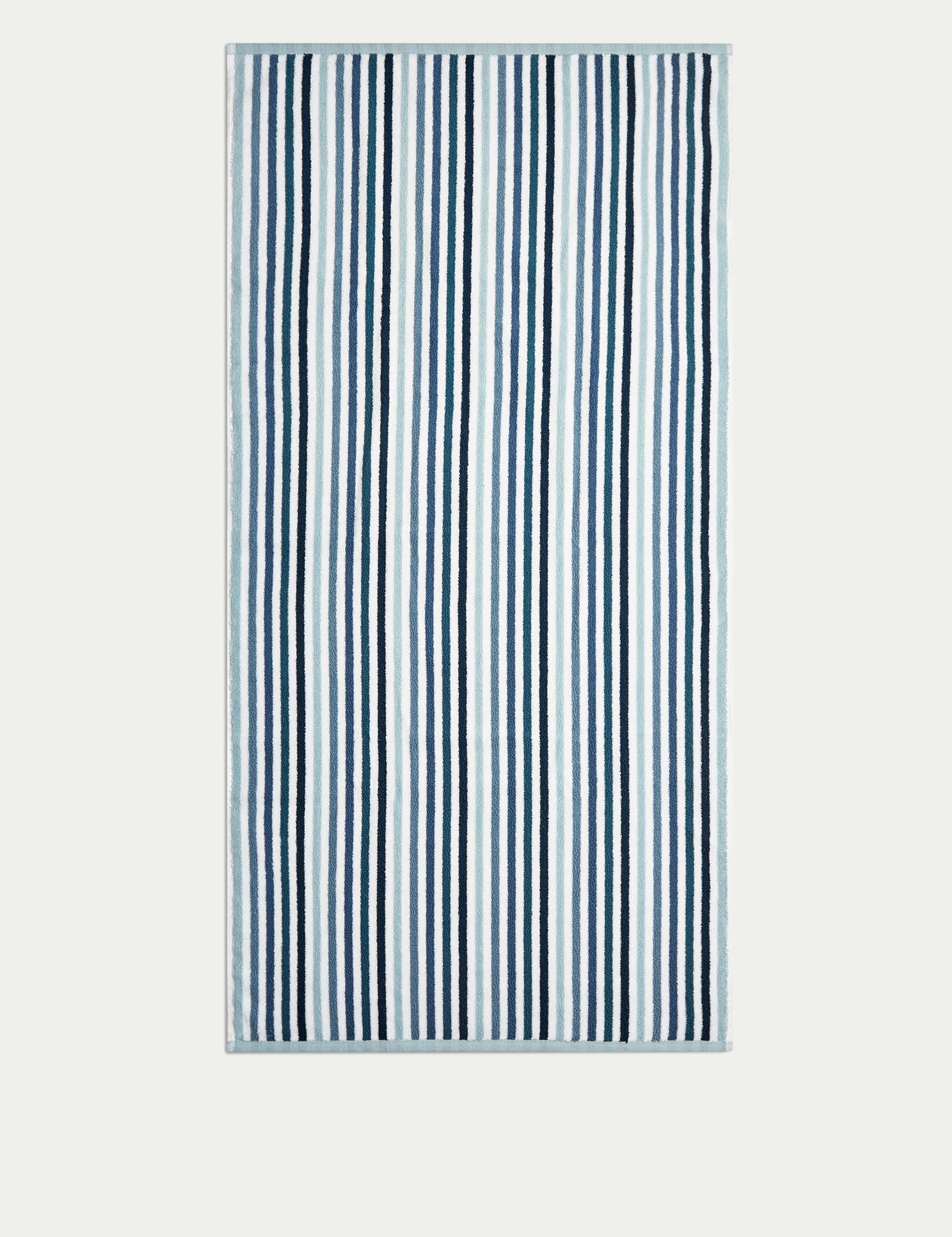 Pure cotton striped bath towel, imported from the UK