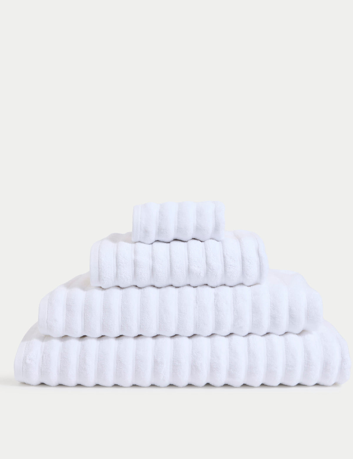 Pure Cotton Super Plush Ribbed Bath Towel, imported from the UK