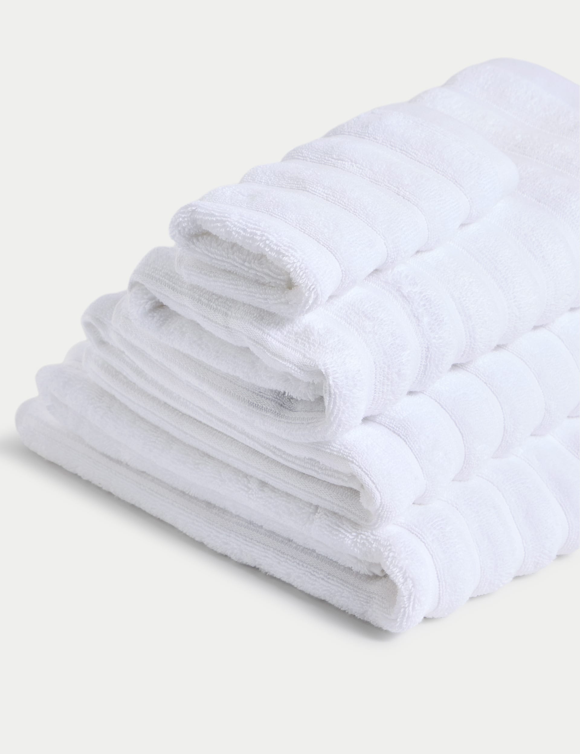Pure Cotton Super Plush Ribbed Bath Towel, imported from the UK