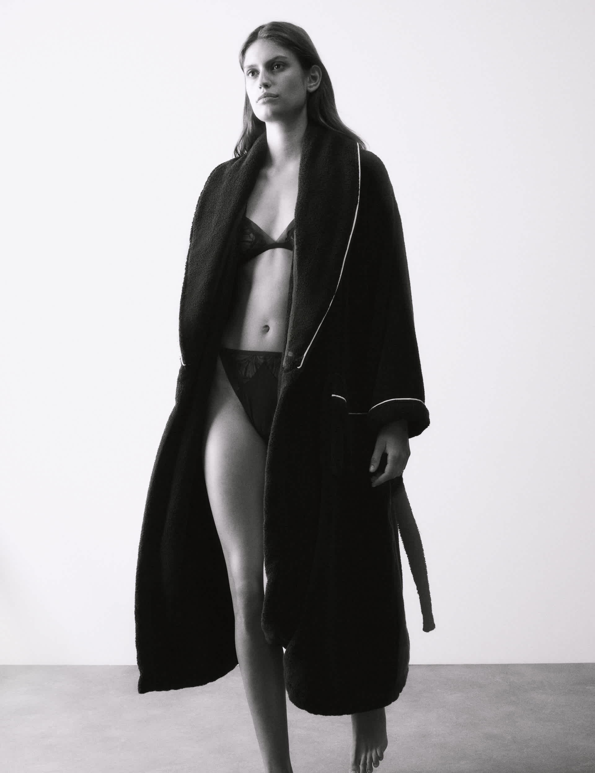 Autograph pure cotton towelling dressing gown, imported from the UK