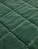 Pure cotton velvet quilted large decorative cushion, imported from the UK
