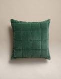 Pure cotton velvet quilted large decorative cushion, imported from the UK