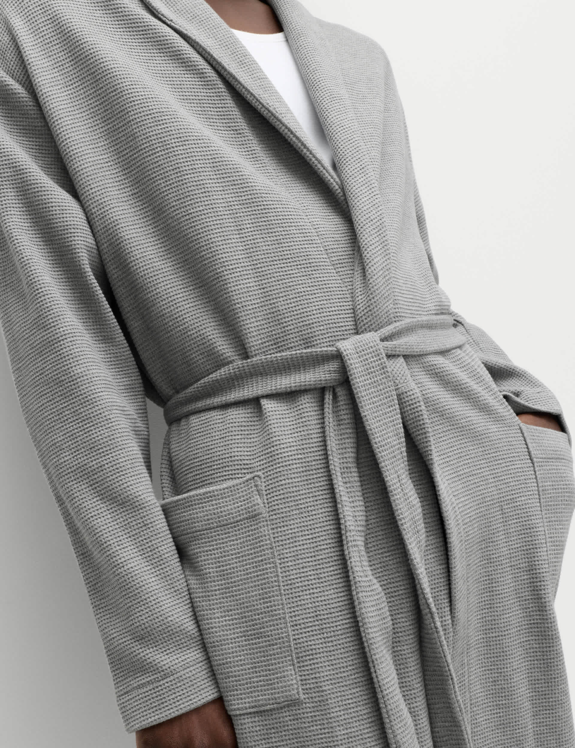 M&S Pure Cotton Waffle Lightweight Dressing Gown, imported from the UK