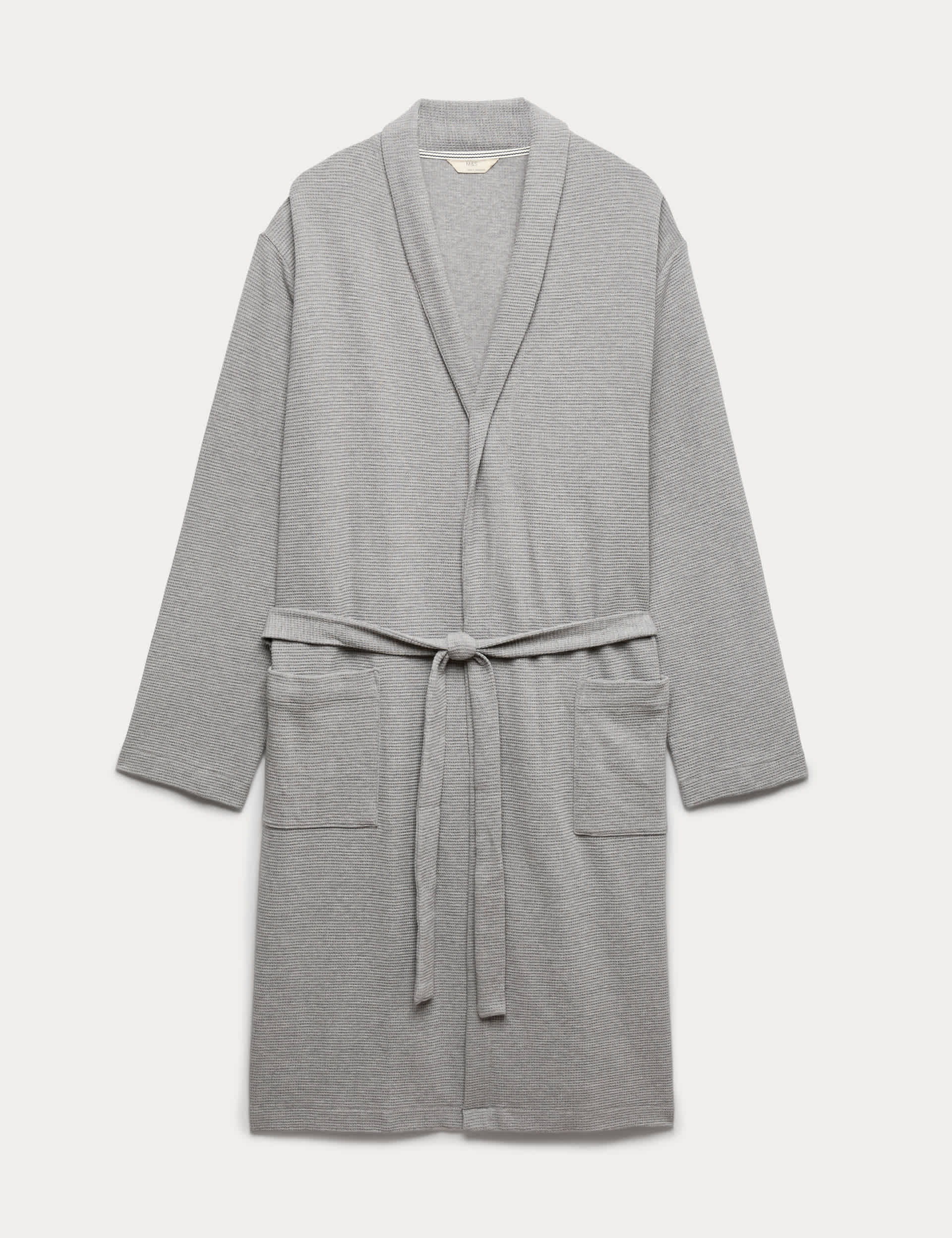 M&S Pure Cotton Waffle Lightweight Dressing Gown, imported from the UK