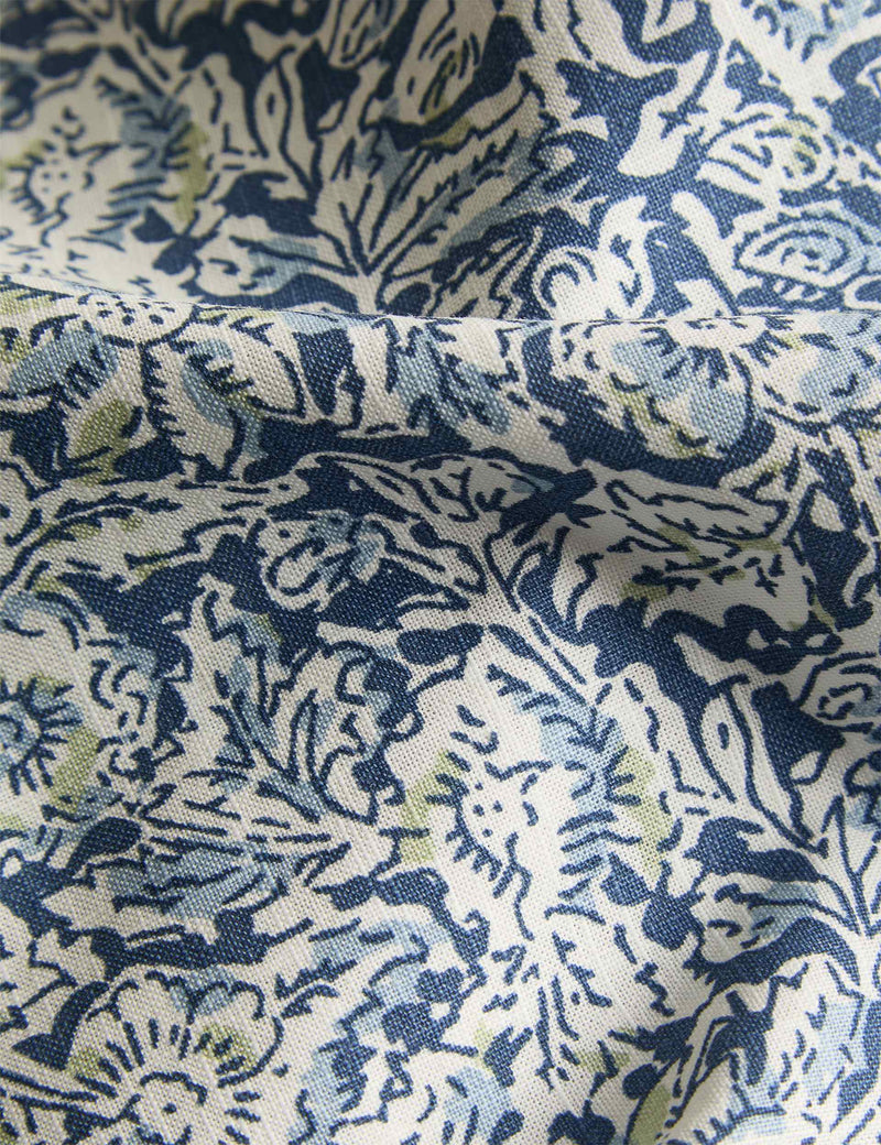 Pure Cotton Woodblock Floral Bedding Set, imported from the UK