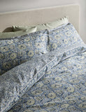 Pure Cotton Woodblock Floral Bedding Set, imported from the UK