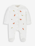 JoJo Maman Bébé baby sleepsuit Woodland 0-9 months, imported from the UK
