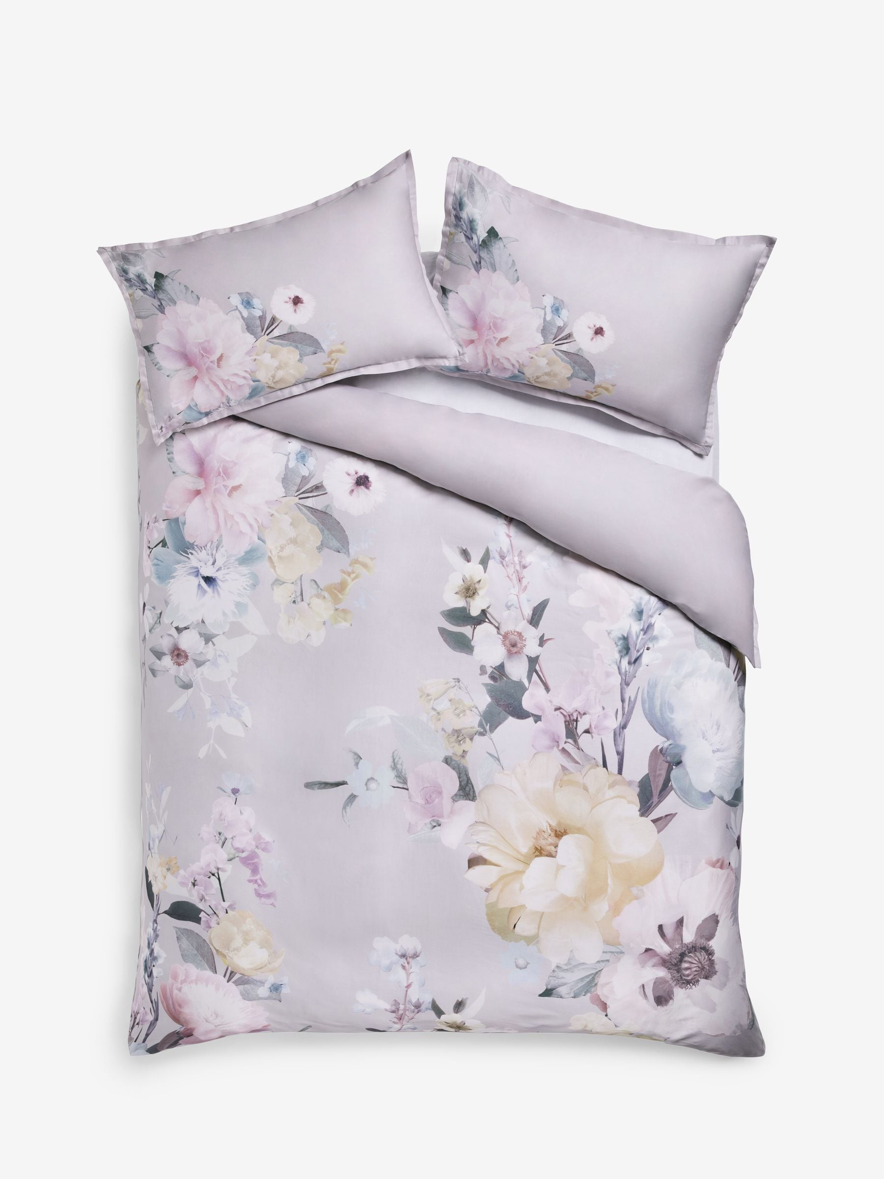 Lipsy Poppy Grey duvet cover and pillowcase set, UK version