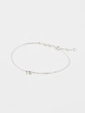 Silver Plated Engraved Star Charm Bracelet