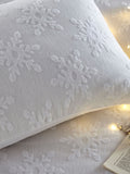 White Christmas snowflake duvet cover set - British product