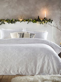 White Christmas snowflake duvet cover set - British product