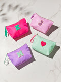 Alphabet monogram letter patch makeup bag - British product