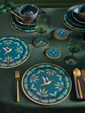 Set of 4 Navy Hummingbird Placemats and Coasters