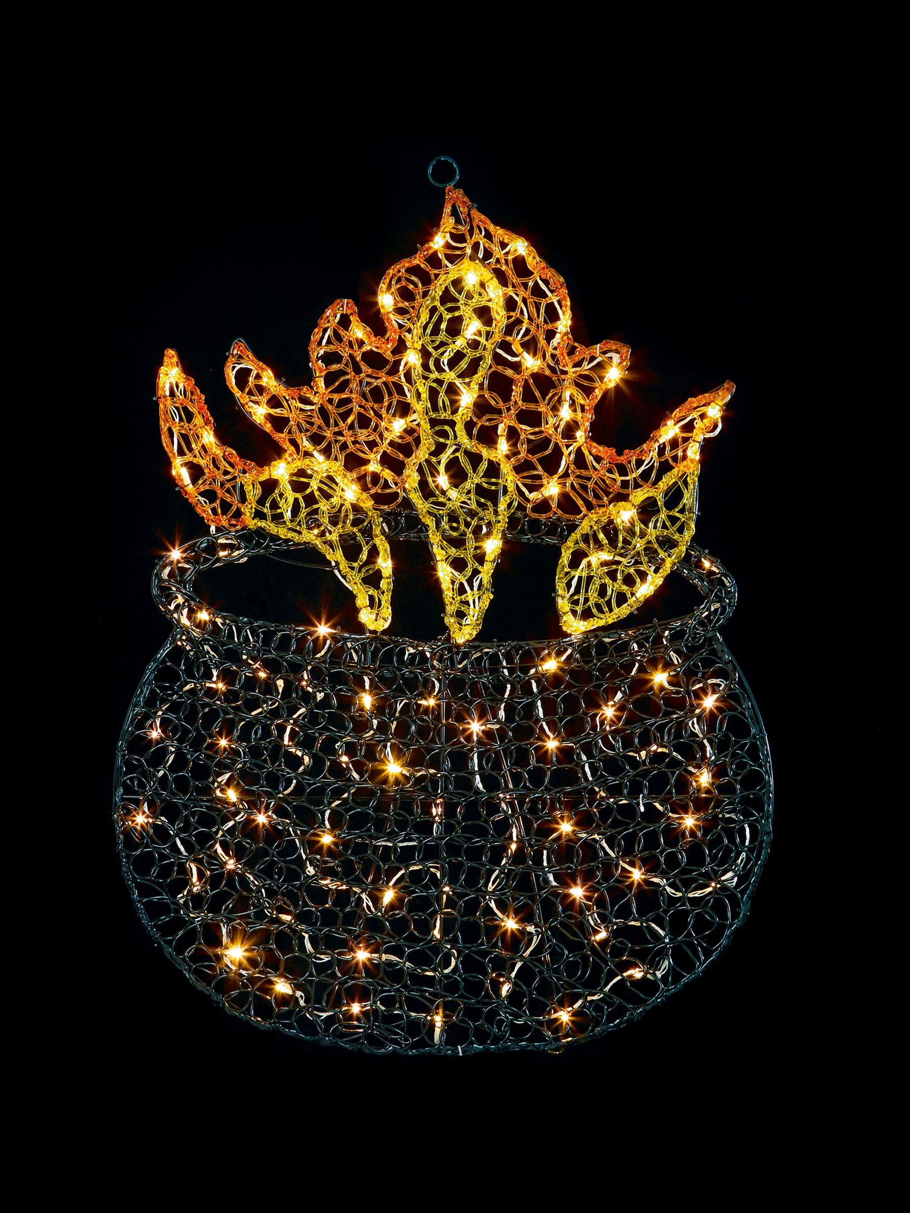 Premier Decorations Lit 2D Soft Acrylic Black Cauldron Light Sculpture 90cm, imported from the UK