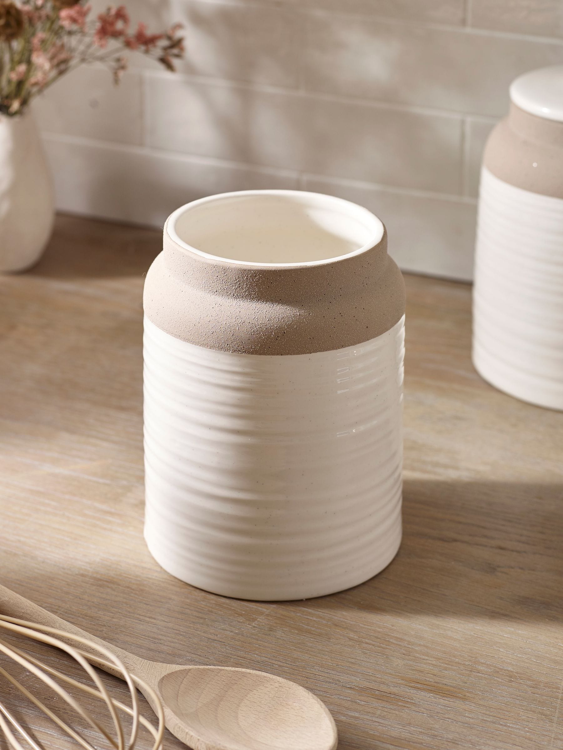 White Kya Utensil Pot