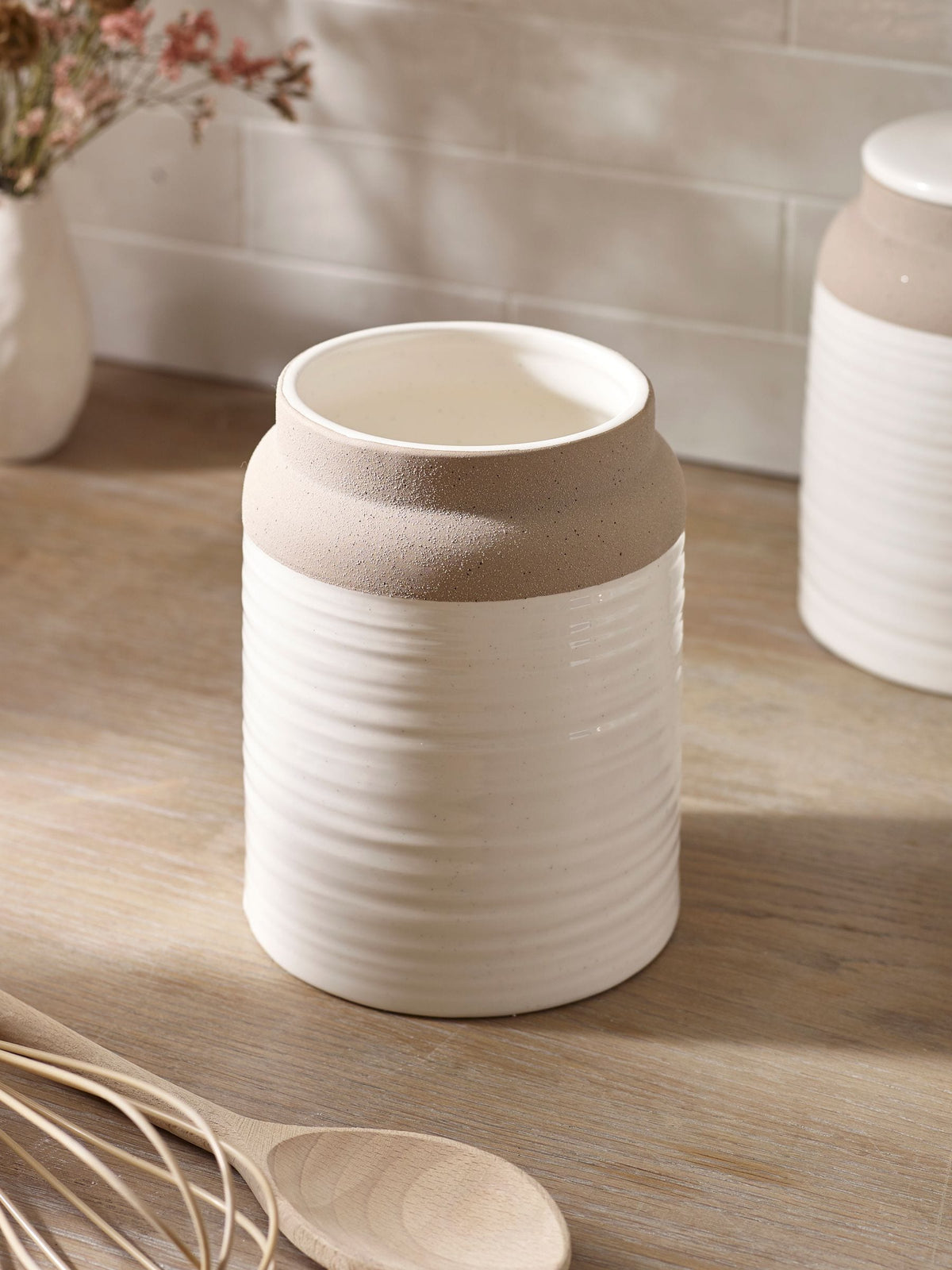 White Kya Utensil Pot