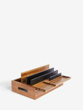 Bronx brown desk tidy unit 12x27.5x17cm - British product