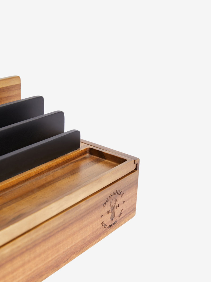 Bronx brown desk tidy unit 12x27.5x17cm - British product