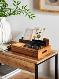 Bronx brown desk tidy unit 12x27.5x17cm - British product