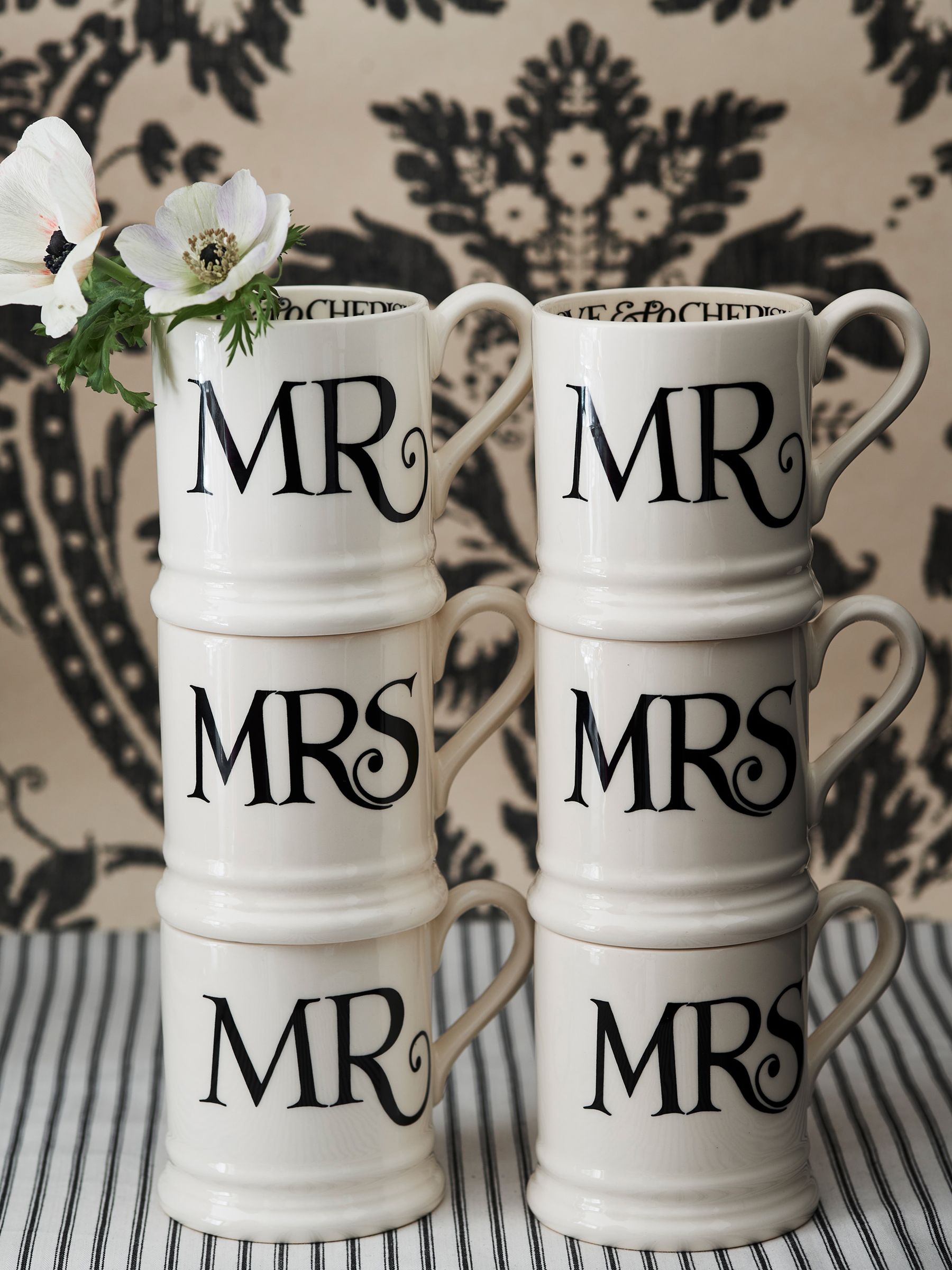Emma Bridgewater cream black toast mug set 2pk - British product