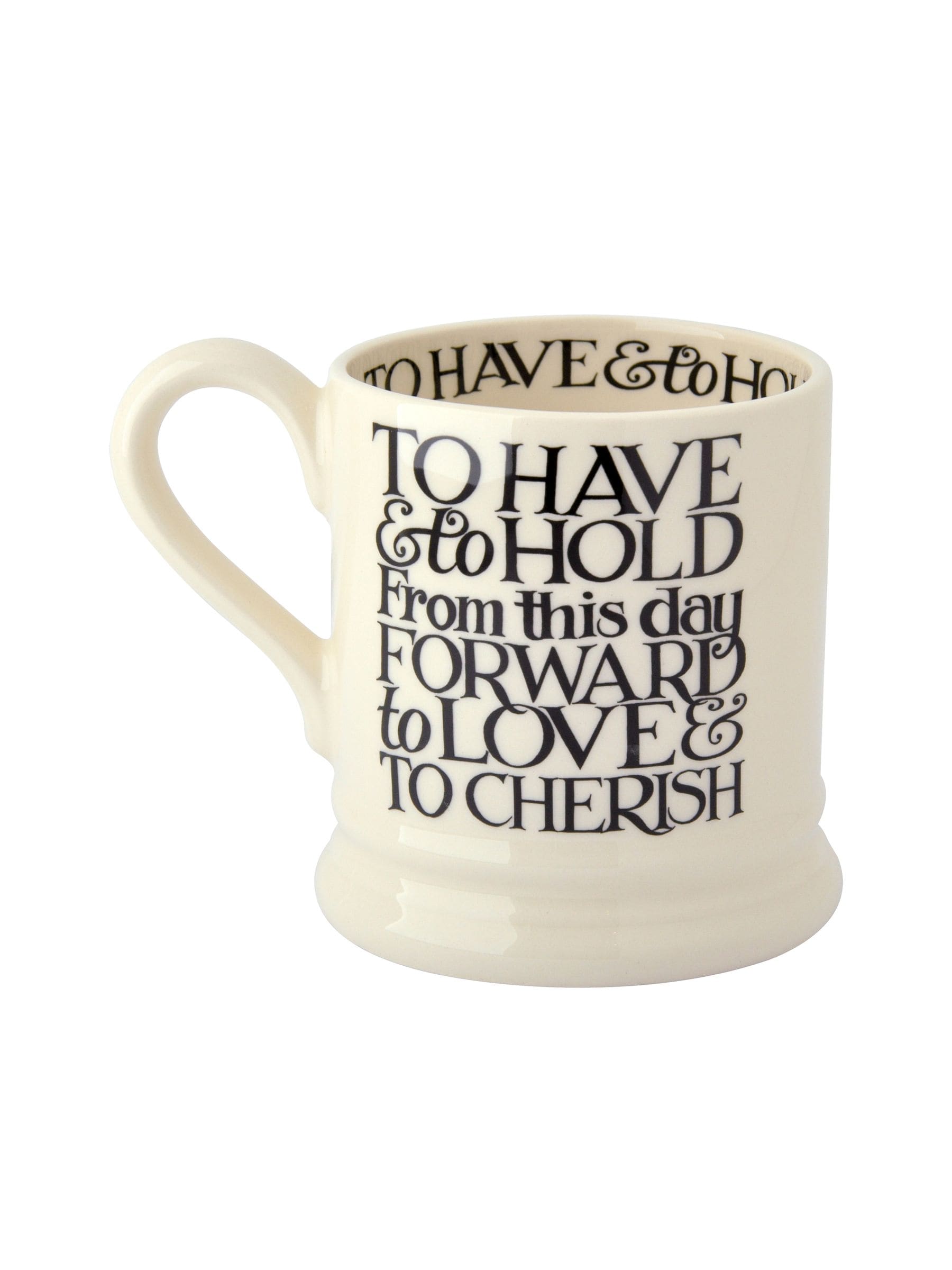 Emma Bridgewater cream black toast mug set 2pk - British product