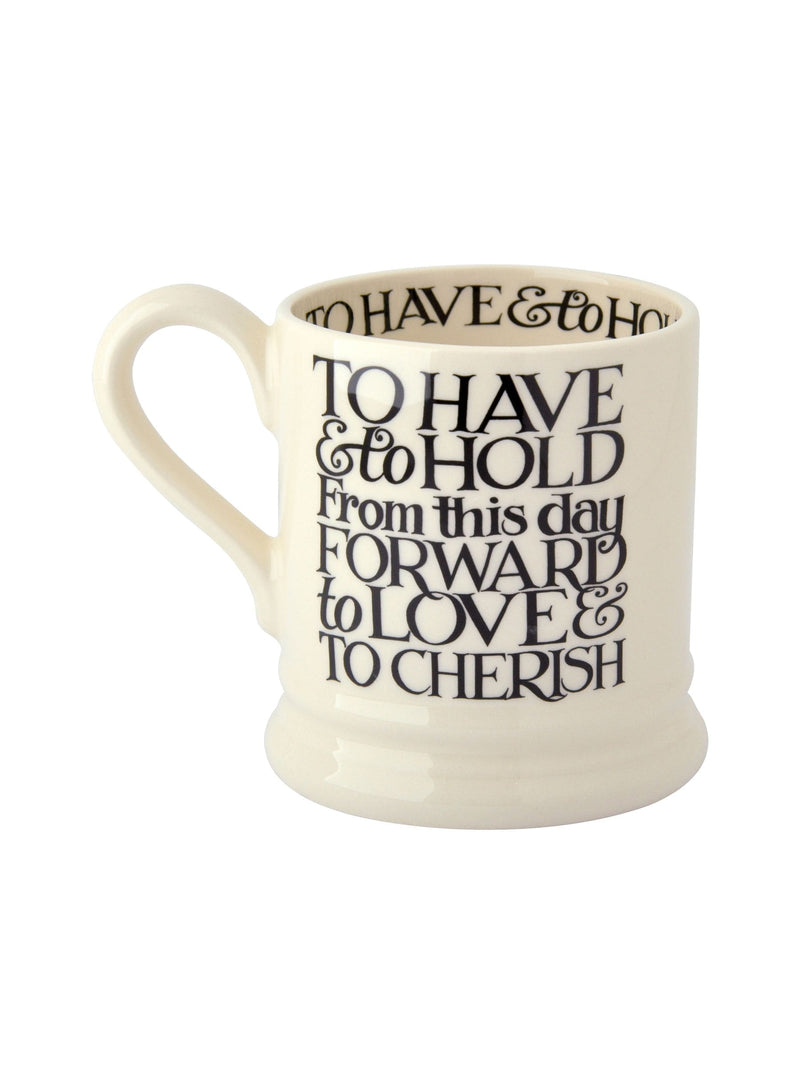 Emma Bridgewater cream black toast mug set 2pk - British product