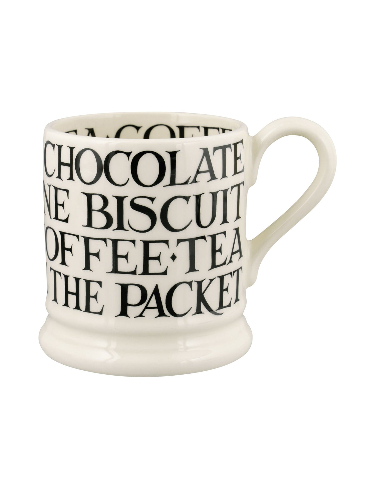 Emma Bridgewater Cream Black Toast 1/2 Pint Mug