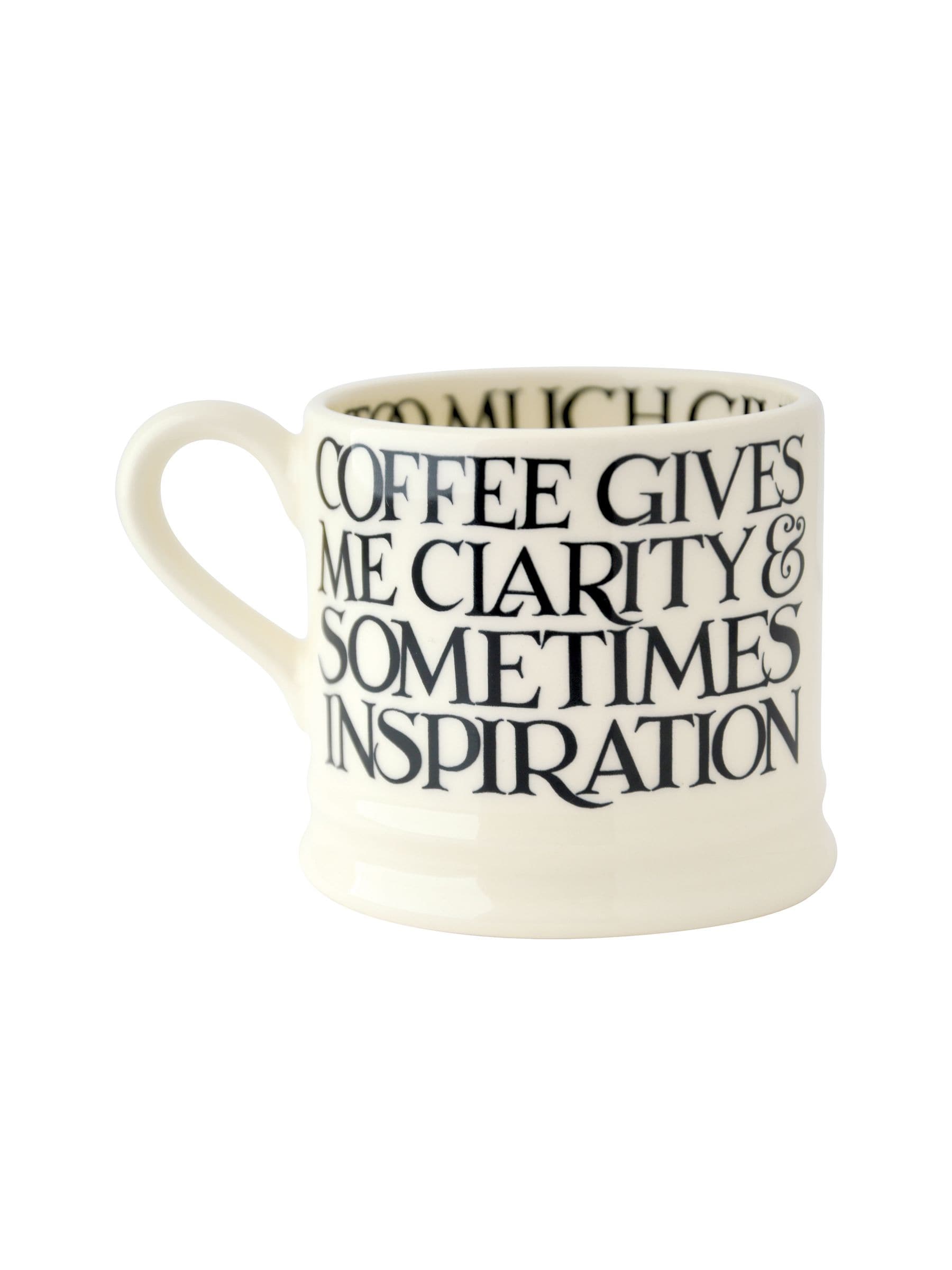 Emma Bridgewater Cream Black Toast Small Mug - British product