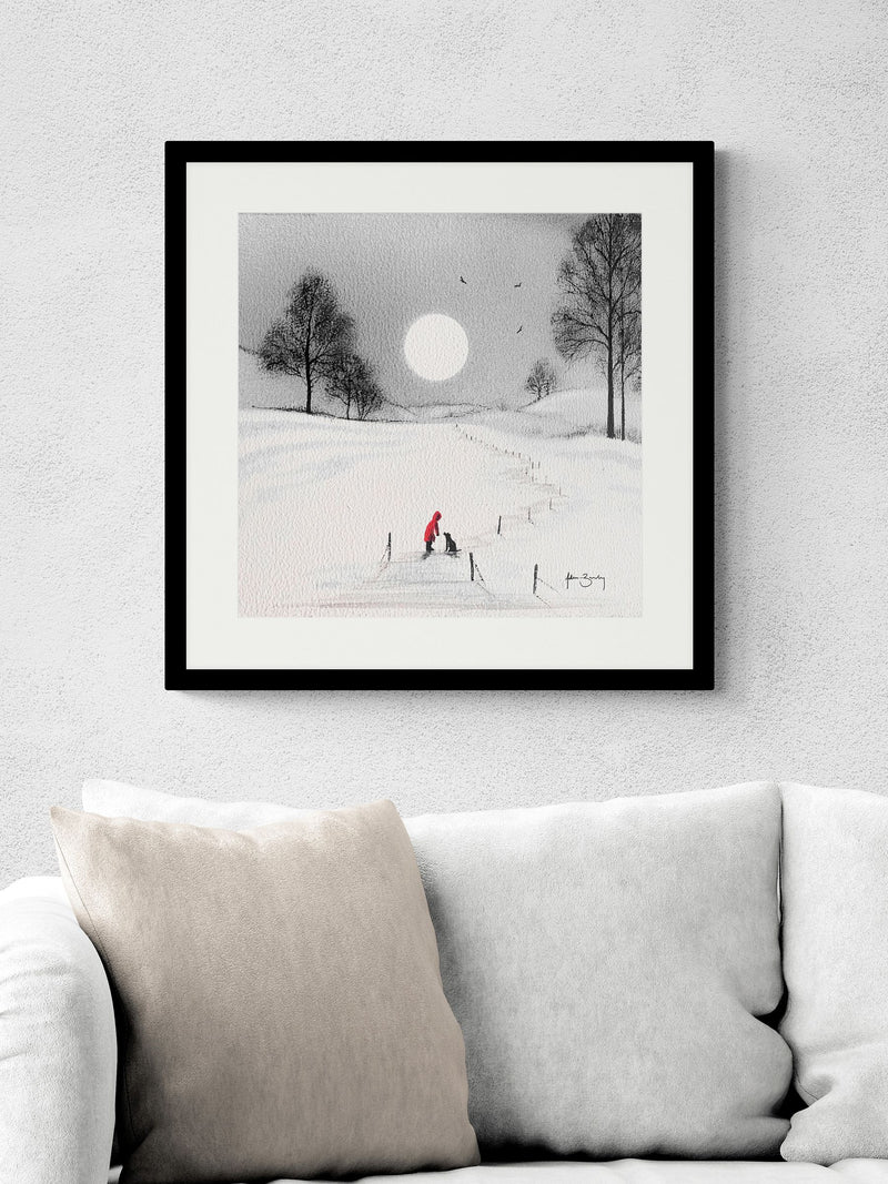 Artko Black Moonlit Walk by Adam Barsby framed art 61.5cm x 61.5cm - British product