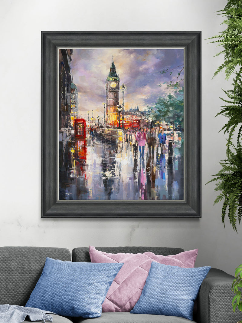Artko Grey Perfect Day In London by Ewa Czarniecka Framed Art