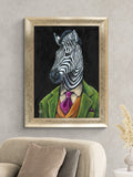 Artko Gold Zachariah Zebra by Louise Brown Framed Art