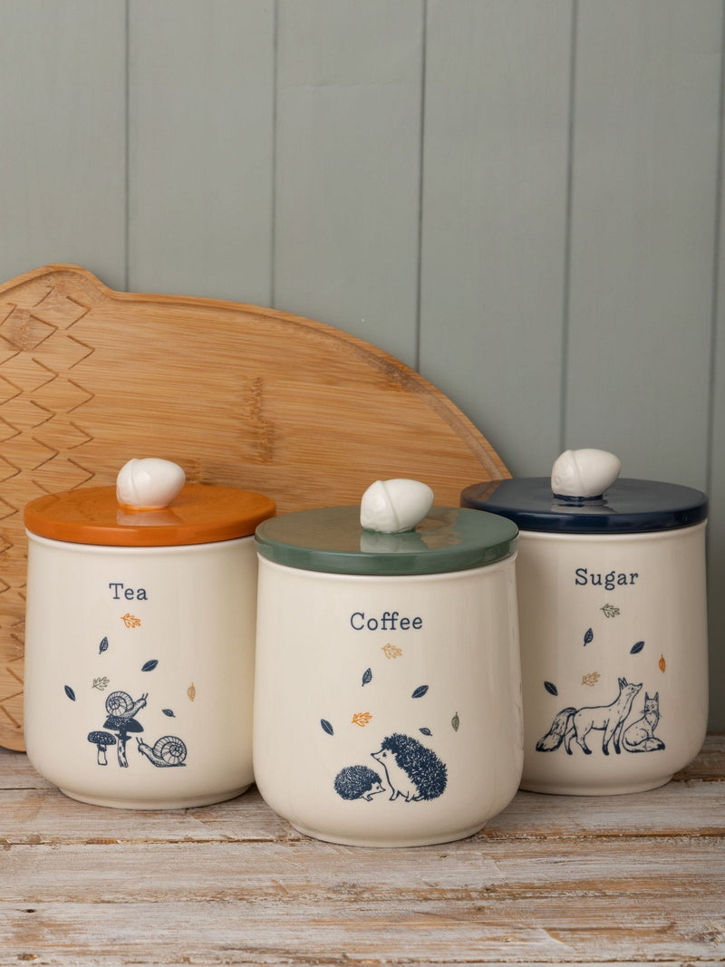 Price & Kensington Black Woodland storage jars 1 litre, imported from the UK