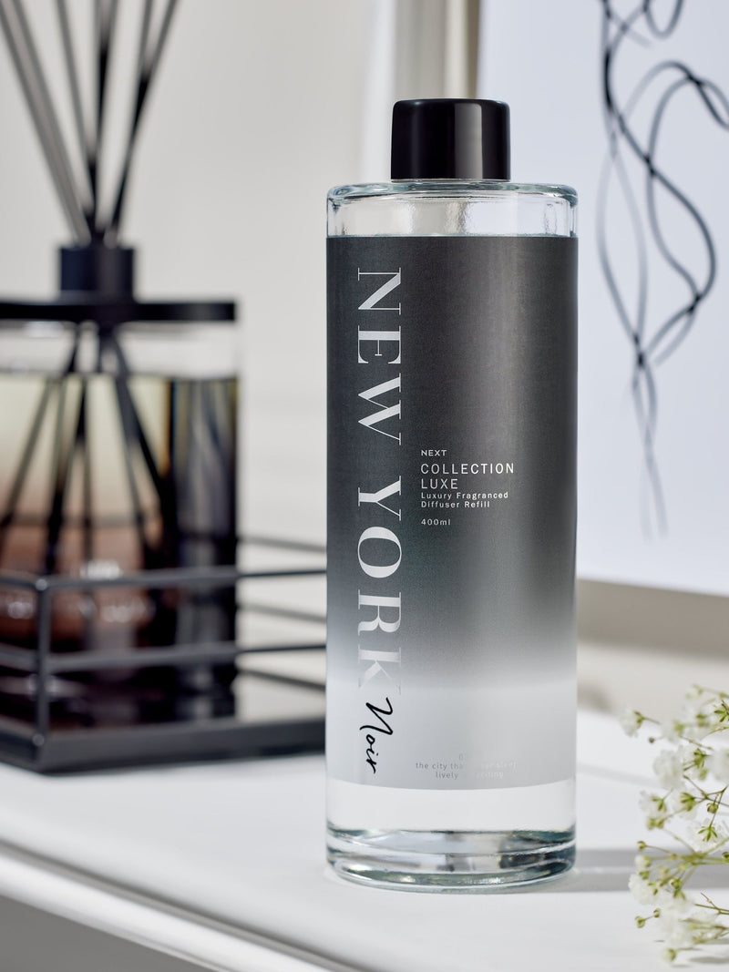 Collection Luxe New York Noir Cassis & Coconut reed diffuser refill 400ml - British product