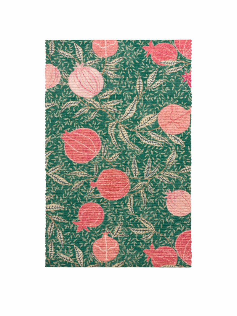 Paoletti Green Pomegranate Christmas table runner 180cm x 35cm, imported from the UK